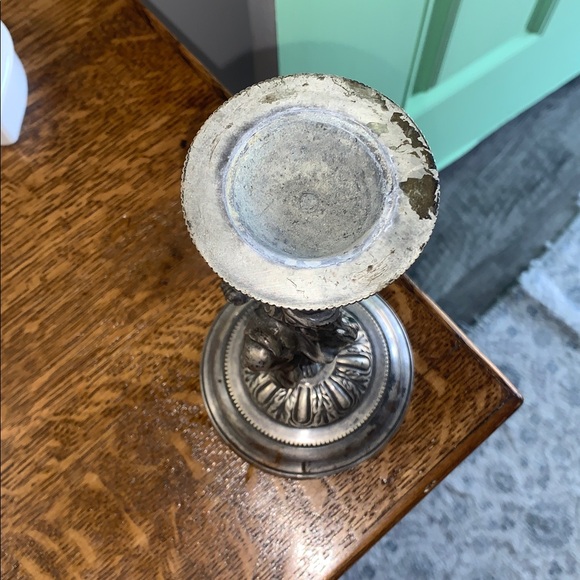 Antique Silver Plated decor item (candle holder) - Picture 2 of 6